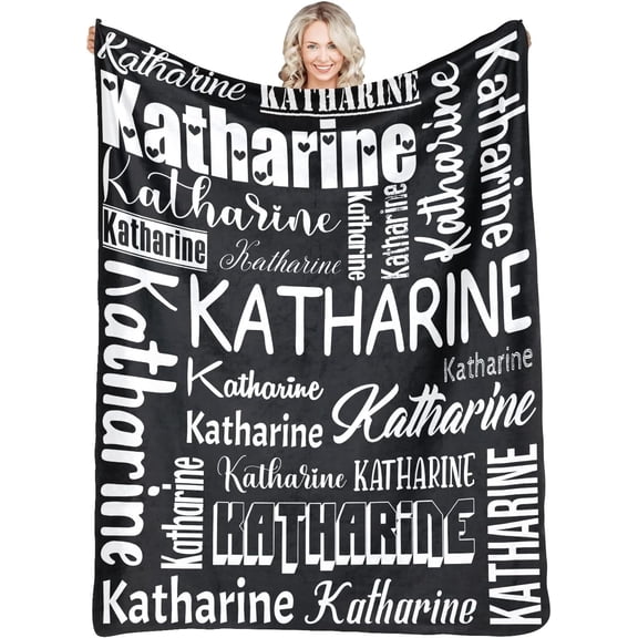 Personalized Blankets with Name Custom Blanket for Adult Kids Baby Customized Blanket Monogrammed Blankets Gifts for Women Men Girls Boys