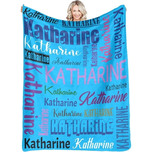 Personalized Blankets with Name Custom Blanket for Adult Kids Baby Customized Blanket Monogrammed Blankets Gifts for Women Men Girls Boys