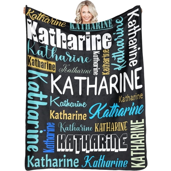 Personalized Blankets with Name Custom Blanket for Adult Kids Baby Customized Blanket Monogrammed Blankets Gifts for Women Men Girls Boys