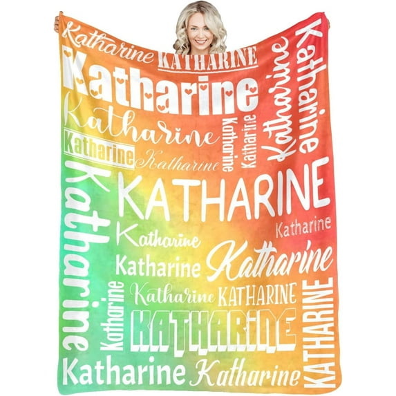 Personalized Blankets with Name Custom Blanket for Adult Kids Baby Customized Blanket Monogrammed Blankets Gifts for Women Men Girls Boys