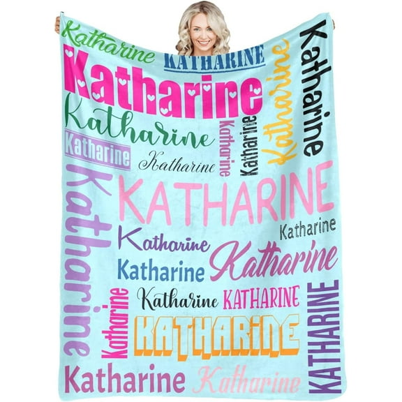 Personalized Blankets with Name Custom Blanket for Adult Kids Baby Customized Blanket Monogrammed Blankets Gifts for Women Men Girls Boys