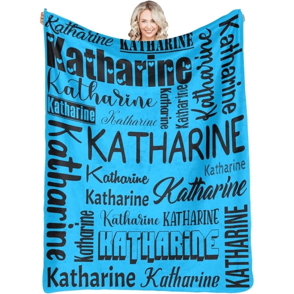 Personalized Blankets with Name Custom Blanket for Adult Kids Baby Customized Blanket Monogrammed Blankets Gifts for Women Men Girls Boys
