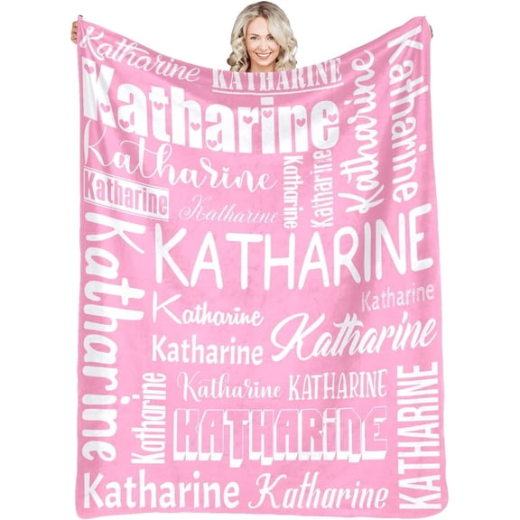 Personalized Blankets with Name Custom Blanket for Adult Kids Baby Customized Blanket Monogrammed Blankets Gifts for Women Men Girls Boys