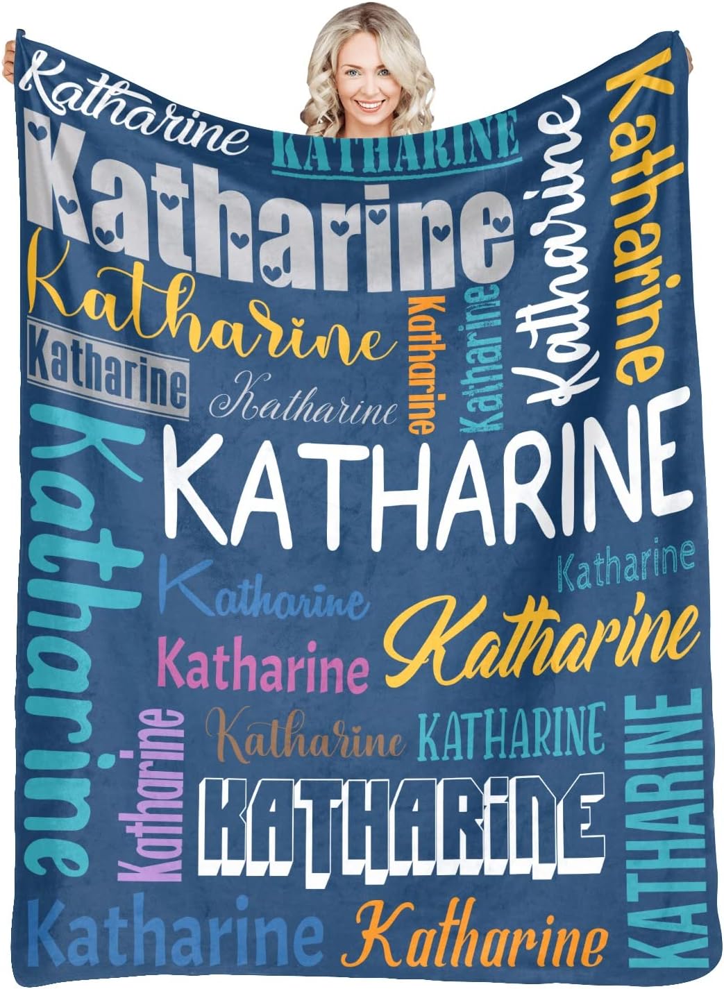 Personalized Blankets with Name Custom Blanket for Adult Kids Baby