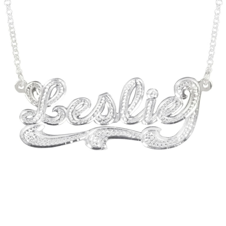 Personalized Bling Name Necklace in Sterling Silver Walmart