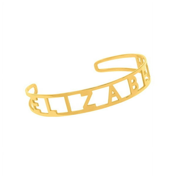 Personalized Block Cut-Out Name Bracelet