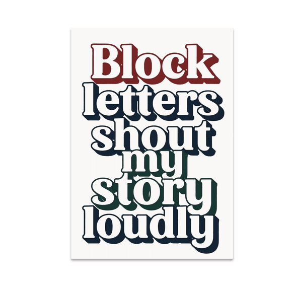 Personalized Block Monogram Art - Home Decor Enthusiast - 13x19 Poster Print