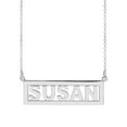 thumbnail image 1 of Personalized Block Name Necklace with 2mm Border, 1 of 3