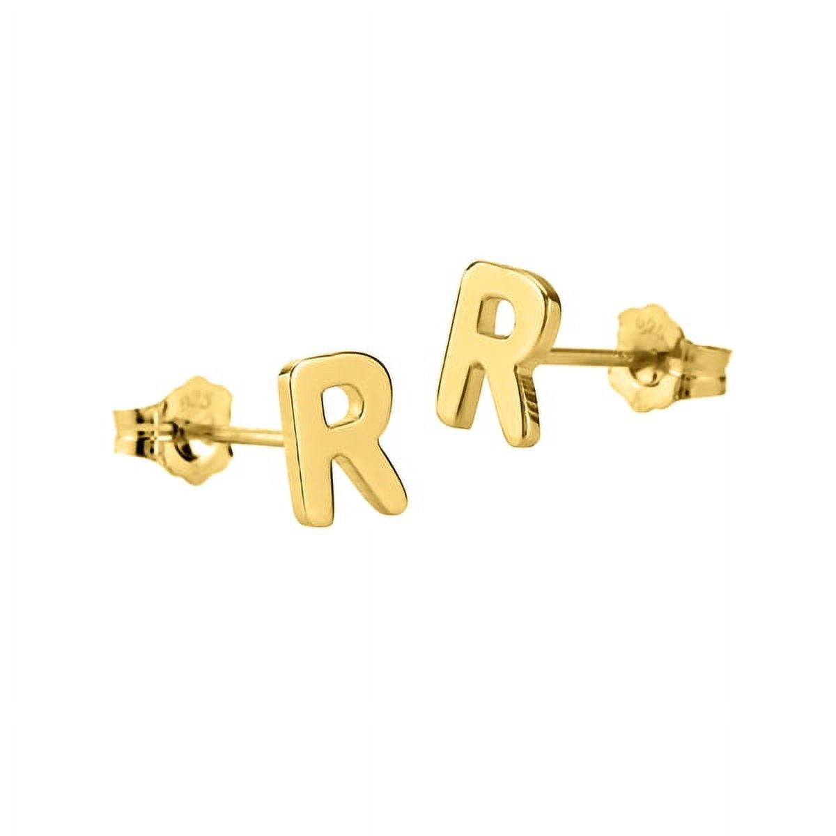 Personalized Block Stud Earrings