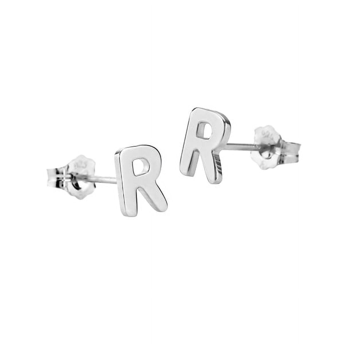 Personalized Block Stud Earrings
