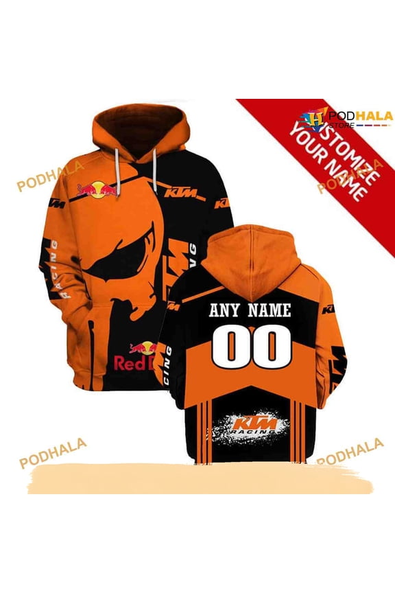 Personalized Bomber Skull KTM Racing Funny Christmas 3D Gift