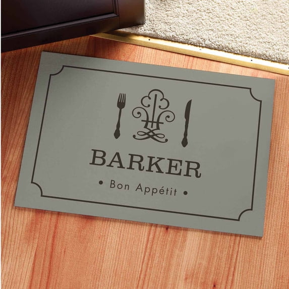 Personalized Bon Appetit Kitchen Mat Available In Multiple Colors