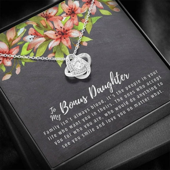 Personalized Bonus Daughter Gift from Stepmom, Step Daughter Gift from Step Dad, Bonus Daughter Necklace, Daughter In Law Gift, Adoption Gift For Her