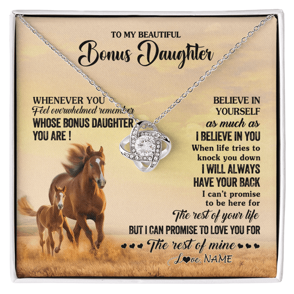 Personalized To My Bonus Daughter Necklace From Stepmom Whenever You ...