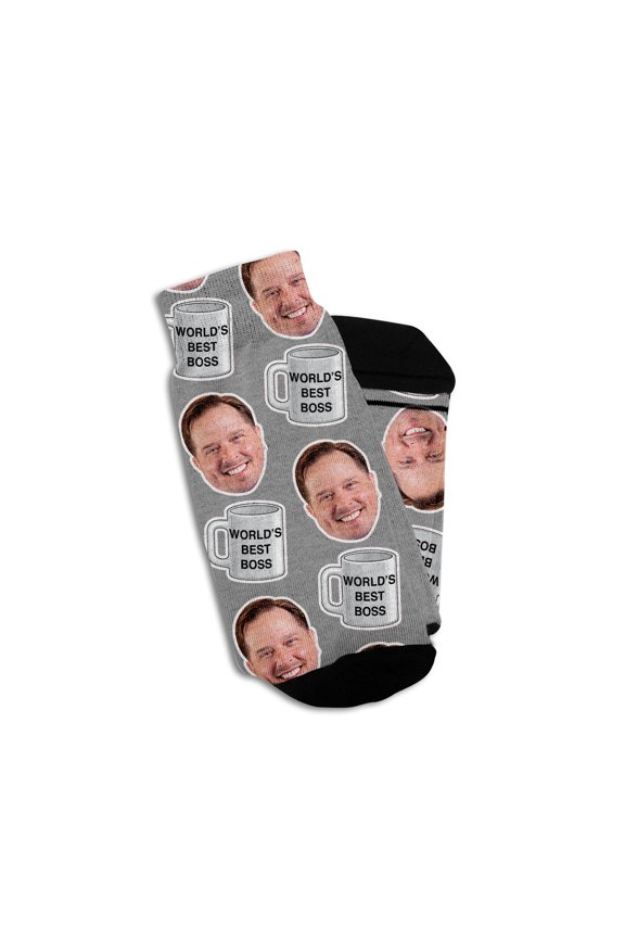 Personalized Boss Day Socks with Faces