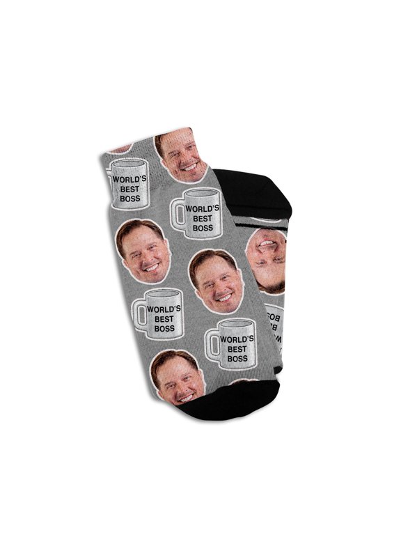 Personalized Boss Day Socks with Faces