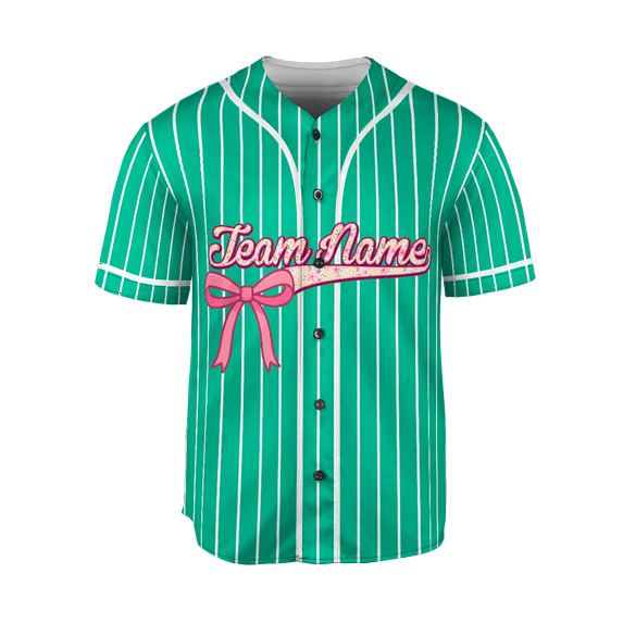 Personalized Bow Jerseys, Glitter Bow 3D Shirts for Women, Custom girl Gifts shirt (Teal, M)