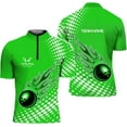 thumbnail image 1 of Personalized Bowling Jersey 3D, Bowling Shirts for Team, Bowling Shirt Unisex for Men Women, Bowling Polo Shirts (Green, 2XL), 1 of 10