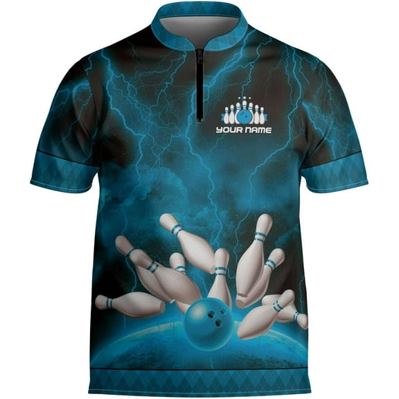 Personalized Bowling Jersey 3D Custom Bowling Shirts for Team Bowling Shirt Unisex for Men Women Bowling Jerseys 3D (Cyan, 3XL)