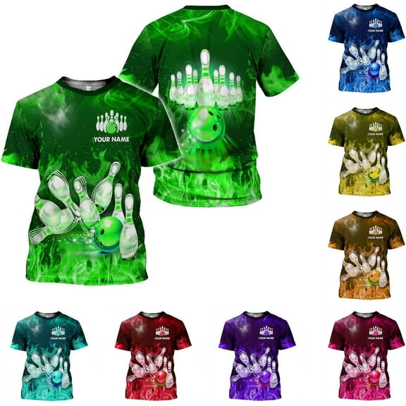 Personalized Bowling Shirt - Custom Bowling Gift for Women & Men (Green, S)