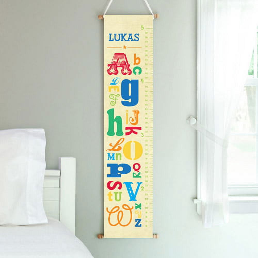 Personalized Boy Alphabet Growth Chart