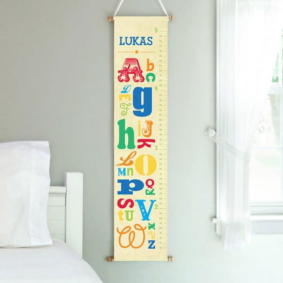 Personalized Boy Alphabet Growth Chart