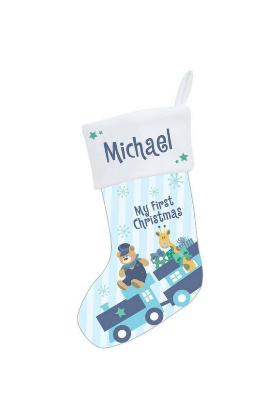 Personalized Boy's My First Christmas Stocking