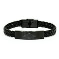 thumbnail image 1 of Personalized Braided Leather Bracelet for Son - Confidence  Love from Mom - Unique Gift for Birthday, Christmas, Graduation - Son, You Are Loved and Proudly Supported, 1 of 5
