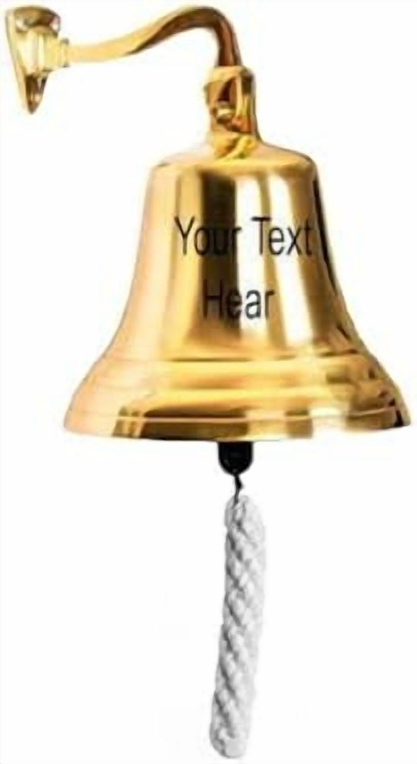 Personalized Brass Bell, Engraved School Wall Hanging Bell, Home Decor ...