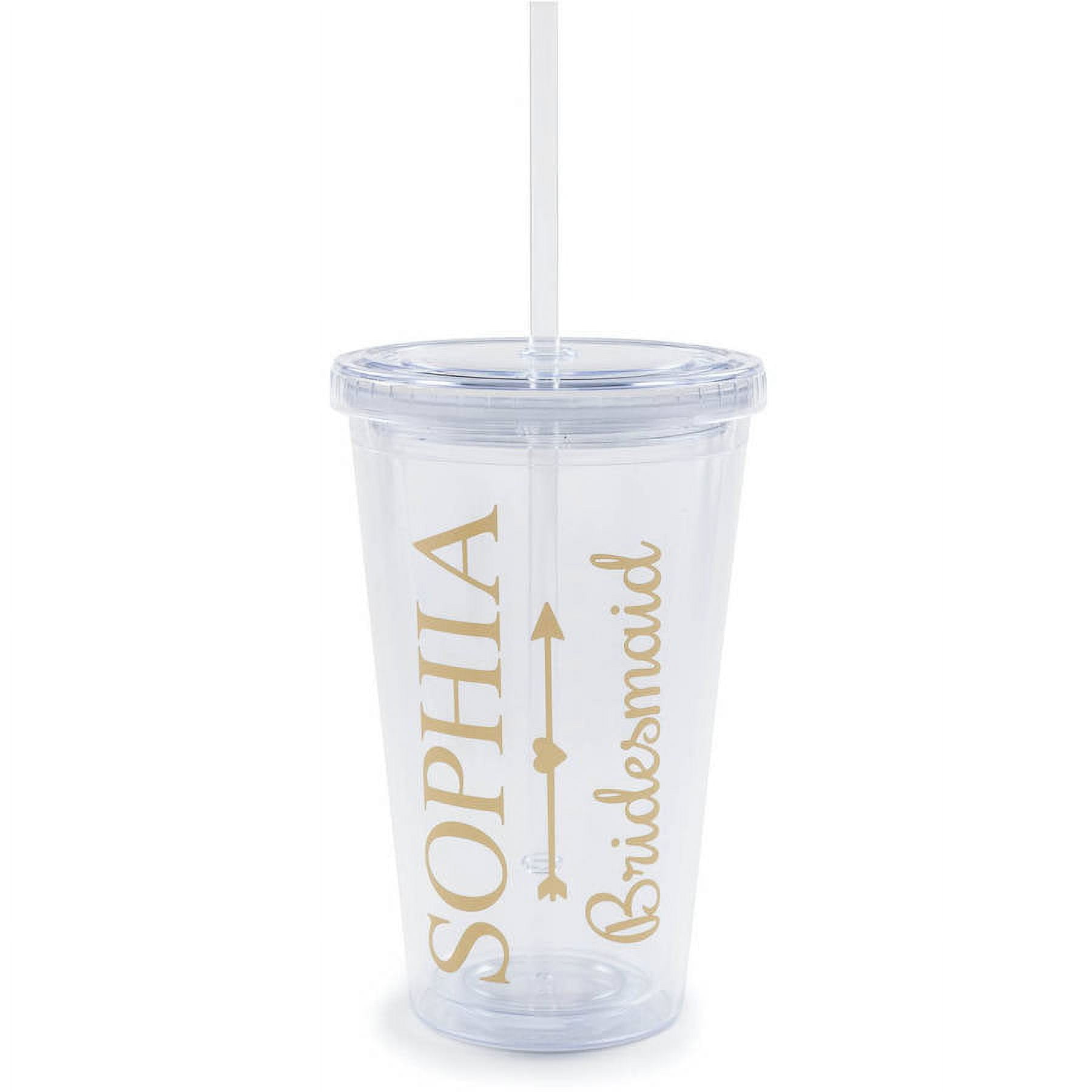 Personalized Bridesmaid Acrylic Tumbler