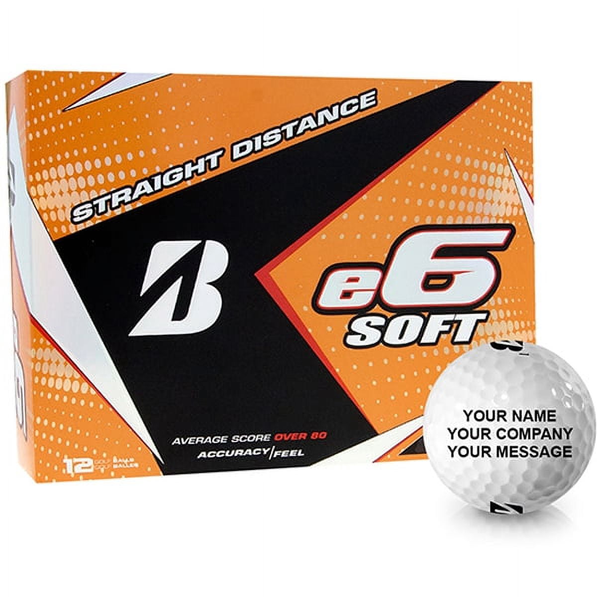 Personalized Bridgestone e6 Soft Golf Balls, 12 Pack