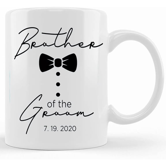Personalized Brother Of The Groom Personalized Brother Of The Groom Gift From Bride, Custom Wedding Gift, Custom Wedding Mug For Brother Of The Groom, Ceramic Novelty Coffee Mug, Tea Cup, Gift Presen