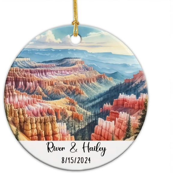 Personalized Bryce Canyon National Park Ceramic Christmas Ornament 2025 Bryce Canyon National Park Name and Date Ornament Keepsake, Gifts for Travel Lovers, Landscape Ceramic Ornament IMpRGy