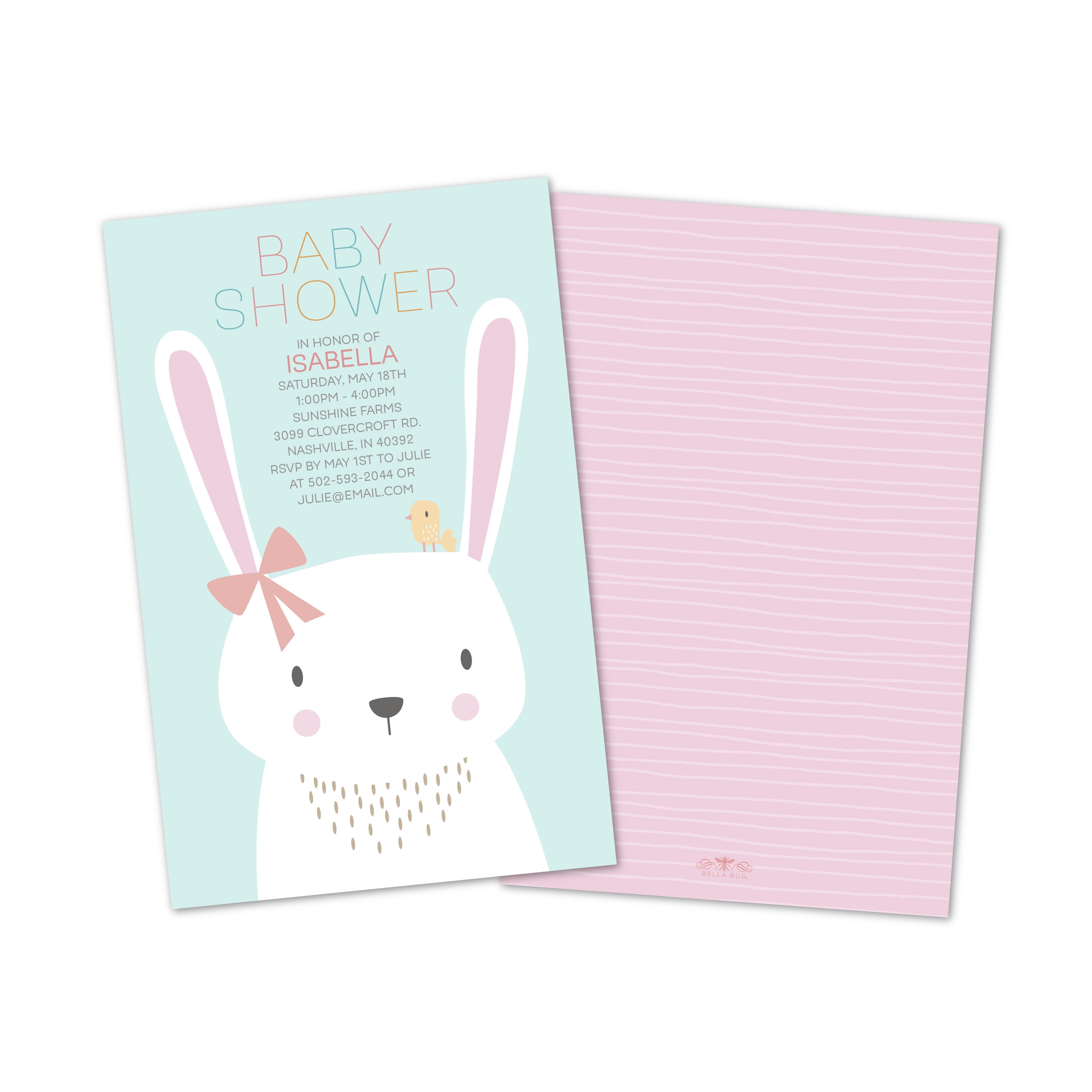 Personalized Bunny Personalized Baby Shower Invitations