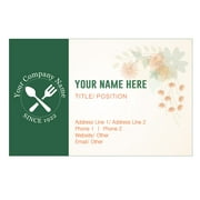 Personalized Business Card With Your Custom Details Green Visiting Card- Front