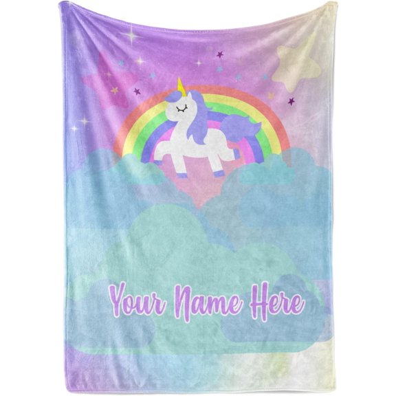 Personalized Butterfly Blanket | Custom Blanket | Girl Stuff | Soft Customized Throw Blankets for Girls | Monogrammed Name Blanket | Plush Gifts for Kids | 30x40 Fleece
