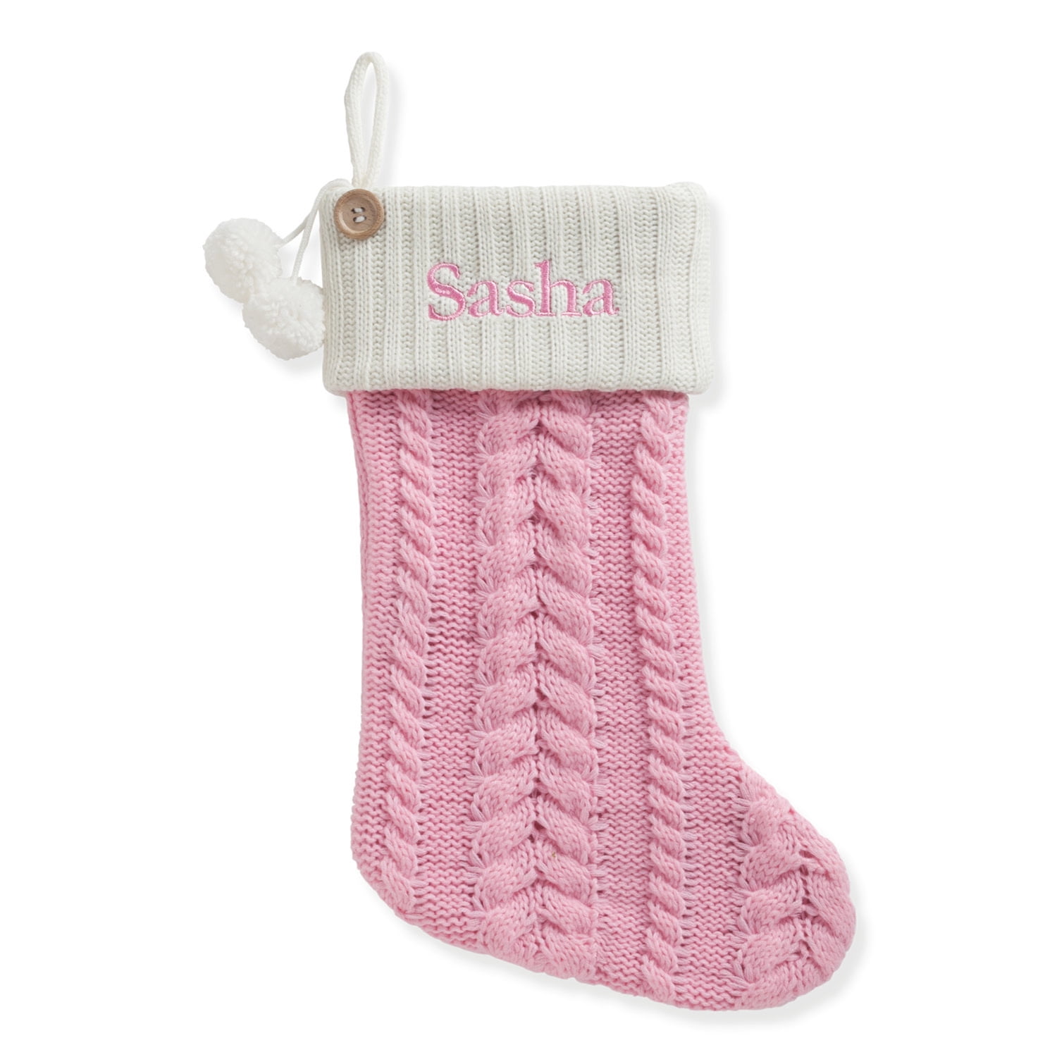 Personalized Cable Knit Christmas Stocking, Available in 8 Colors