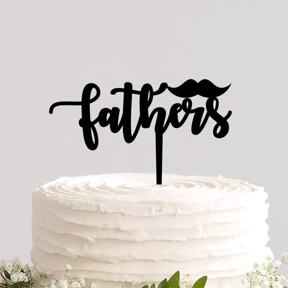 Personalized Cake Topper Pick Engraved Cake Insert Sign Fathers Cupcake Party Cake Decorations for Dad's Birthday Event Theme Party Decor Novelty Gift for Father