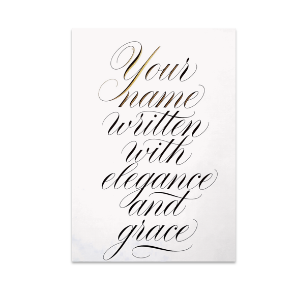 Personalized Calligraphy Art - Home Decor Enthusiast - 13x19 Poster Print