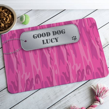 Personalized Camo Meal Mat, Pink