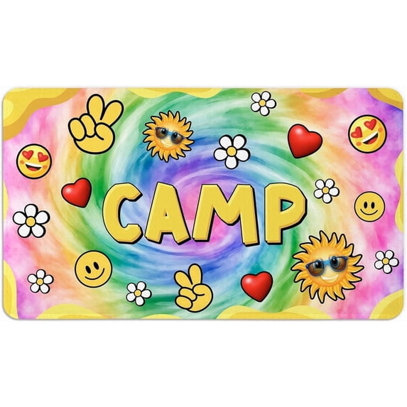 Personalized Camp Floor Mat for Kids – Non-Slip Bunk Mat for Sleepaway Camp – Fun Printed Designs