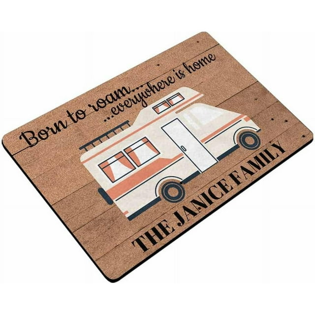 Personalized Camping Doormats Decorative Camper Mat RV Rugs For Indoor/Outdoor 16 x 24 Inches