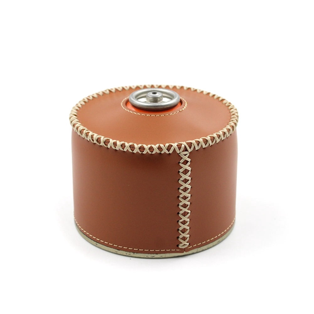 Personalized Camping Gas Cover, Genuine Leather Fuel Canister Protector, Camping Stove Gas Cover, Gas Canister Cover,Bushcraft Stove Cover,Leather Cover
