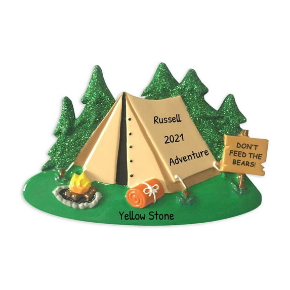 Personalized Camping Ornaments 2024 Outdoor Tent Camper 1 Count - Ornaments by Elves