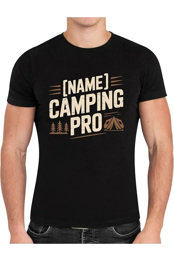 Personalized Camping Pro Outdoorsman Gift Short Sleeve Casual T-Shirt
