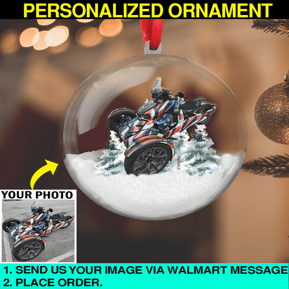 Personalized Canam Spyder 3d Ball Ornament, Canam Spyder Christmas tree dcor, Canam Spyder custom photo ornament (ball)
