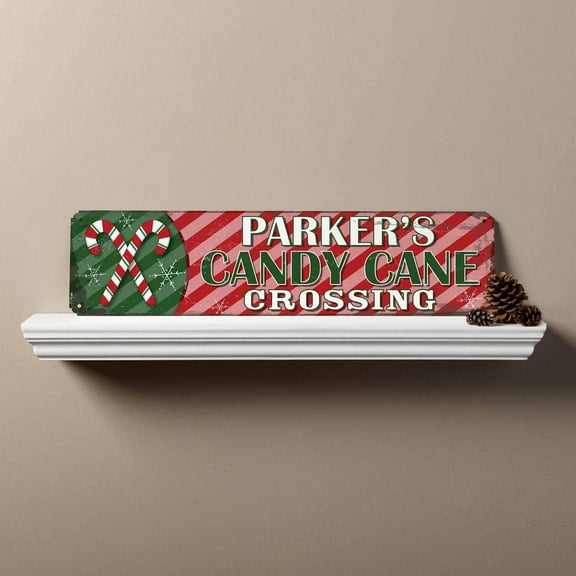 Personalized Candy Cane Crossing Sign