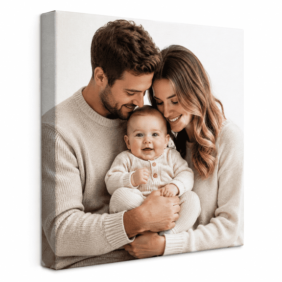 Personalized Canvas Print, Custom Photo on Canvas, Framed HD Canvas Wall Art, Ready to Hang Custom Picture Print, Personalized Family, Wedding, Pet & Couple Photo Gift(8"Lx8"W)