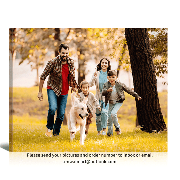 Personalized Canvas Wall Art 10X8 Custom Canvas Prints with Your Photos Picture Print Customized Gifts for Baby Pets Family Parents Couples Wedding Birthday Home Decor