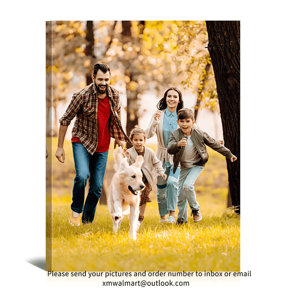 Personalized Canvas Wall Art 18X24 Custom Canvas Prints with Your Photos Picture Print Customized Gifts for Baby Pets Family Parents Couples Wedding Birthday Home Decor